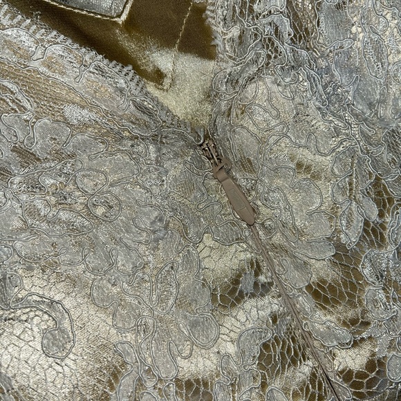 Lightinthebox Champagne  & Lace Sleeveless Tea Length A Line Formal Dress - Picture 10 of 16